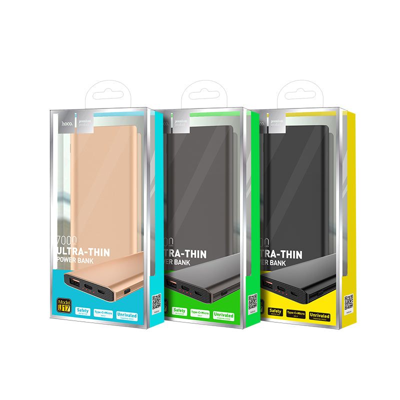 Power bank “J17 Clear power” 7000mAh with LED