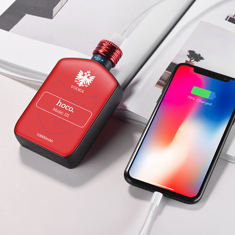 Power bank «J21 Vintage wine» 10000 mAh LED power indicator