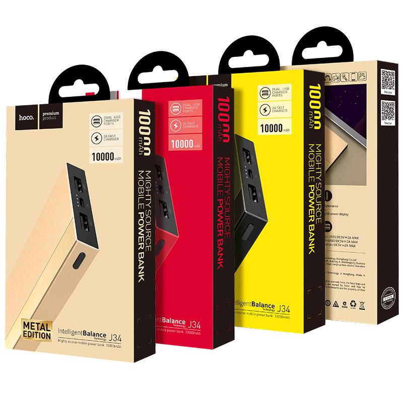 Power bank “J34 Mighty source” 10000mAh dual USB output