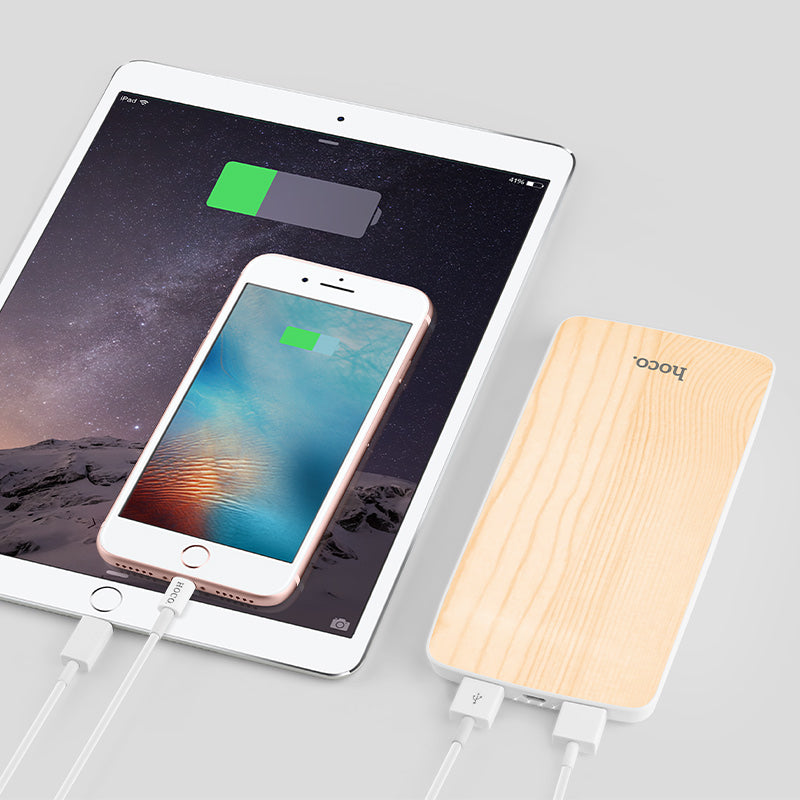 Power bank «J5 Wooden» 8000 mAh dual USB output