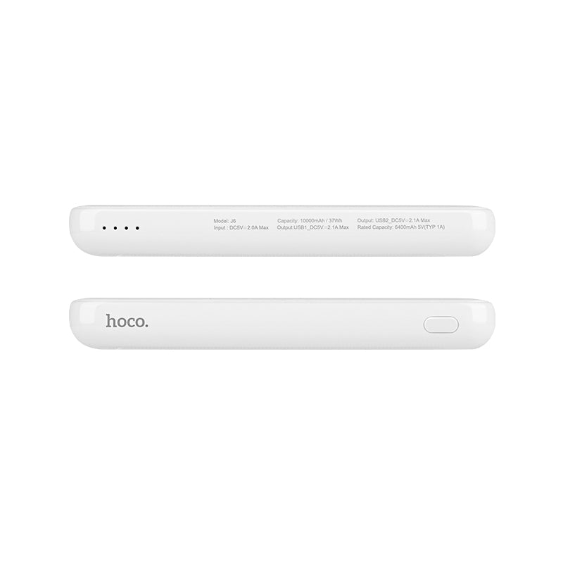 Power bank «J6 Iridescence» 10000mAh dual USB with LED display