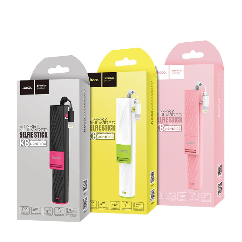 Selfie stick “K8 Starry mini” Lightning wired monopod