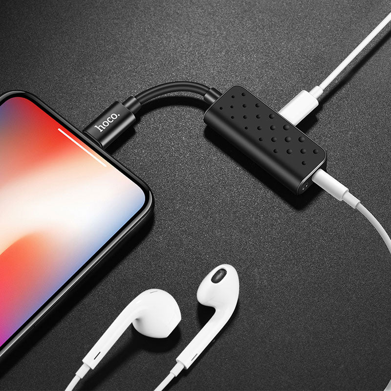 Adapter Lightning to 3.5mm jack «LS11» 2 in 1 audio converter