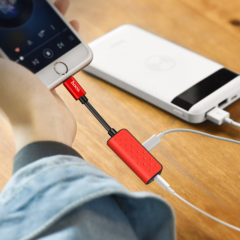 Adapter Lightning to 3.5mm jack «LS11» 2 in 1 audio converter