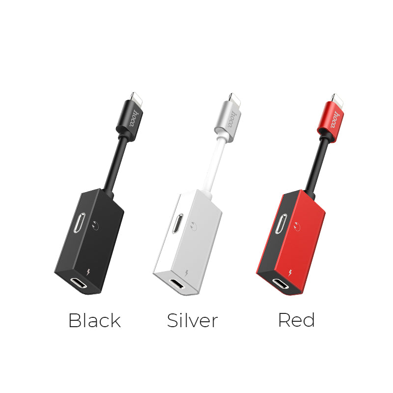 Adapter Lightning to 2xLightning «LS15» 2 in 1 audio converter