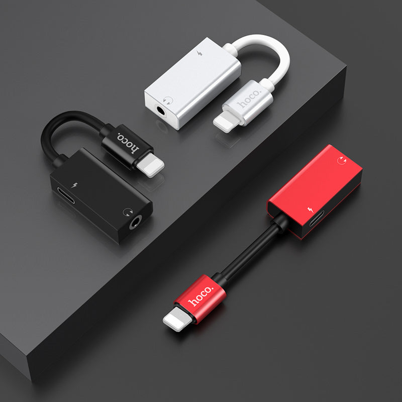 Adapter Lightning to 3.5mm jack «LS16» 2 in 1 audio converter