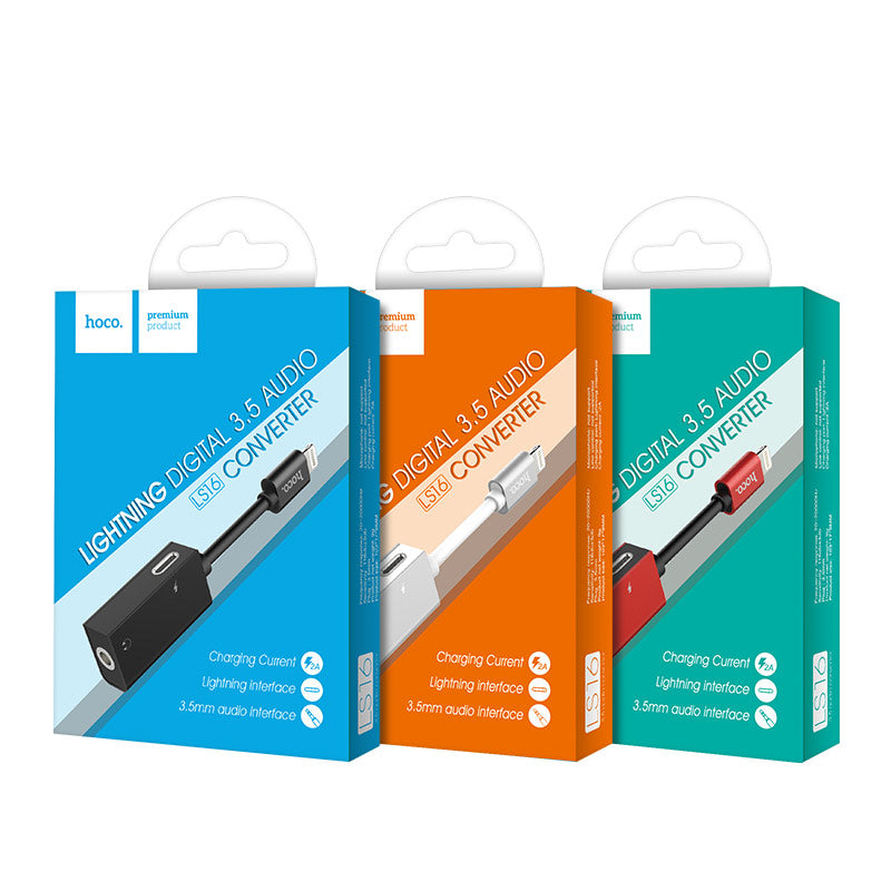 Adapter Lightning to 3.5mm jack «LS16» 2 in 1 audio converter