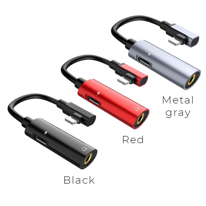 Adapter Lightning to 3.5mm «LS17» 2 in 1 audio converter