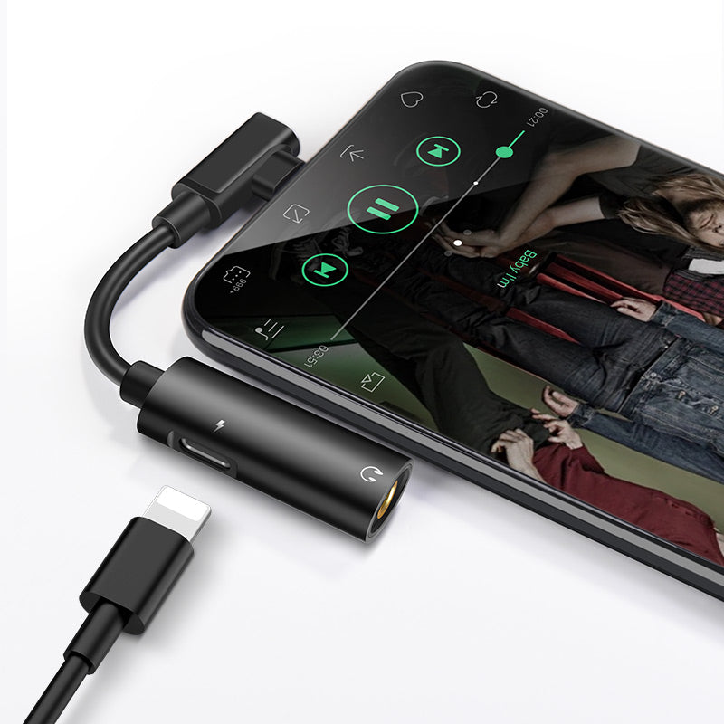 Adapter Lightning to 3.5mm «LS17» 2 in 1 audio converter