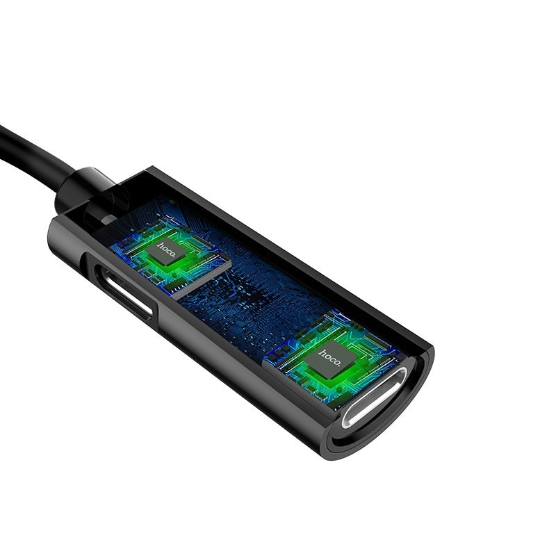 Adapter Lightning to 2xLightning «LS18» 2 in 1 audio converter