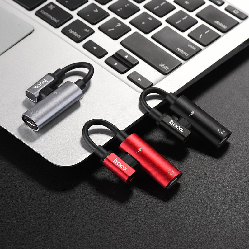 Adapter Lightning to 2xLightning «LS18» 2 in 1 audio converter