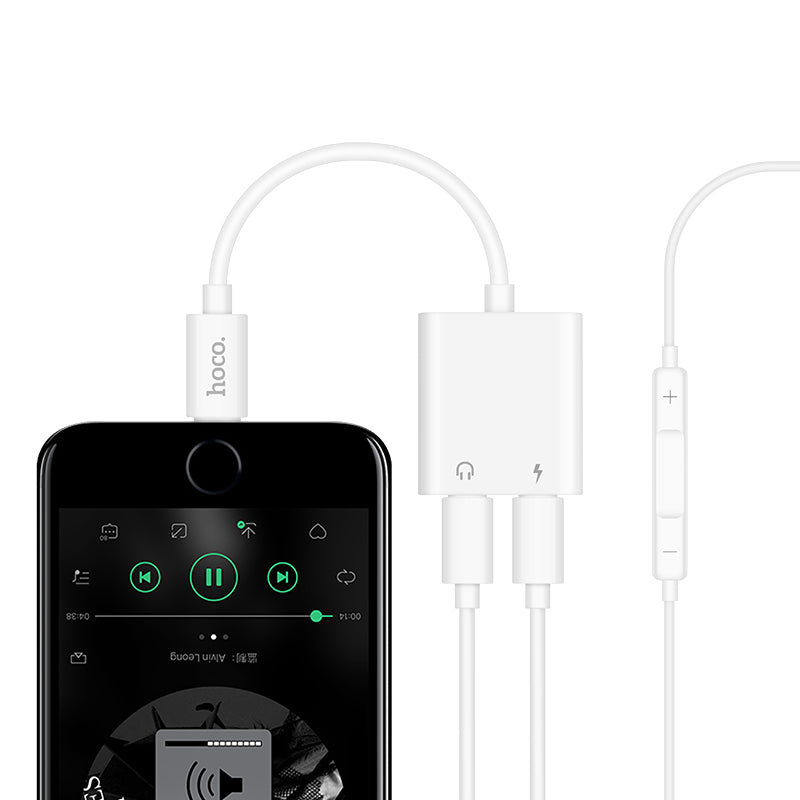 Adapter Lightning to 2xLightning «LS5» 2 in 1 audio converter