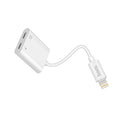 Adapter Lightning to 2xLightning «LS5» 2 in 1 audio converter