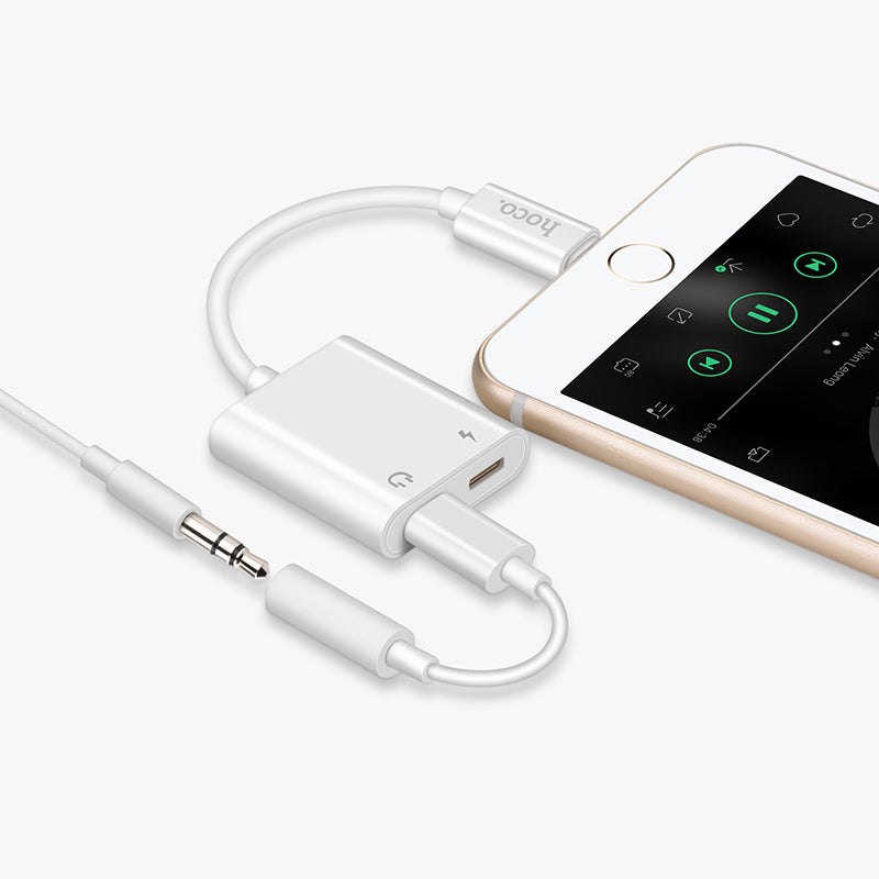Adapter Lightning to 2xLightning «LS5» 2 in 1 audio converter