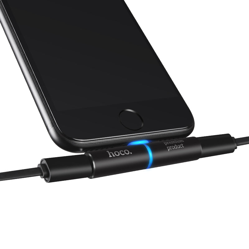 Adapter Lightning to 2xLightning «LS7 T-tower» 2 in 1 audio converter