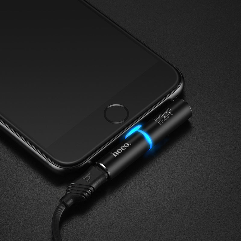 Adapter Lightning to 2xLightning «LS7 T-tower» 2 in 1 audio converter