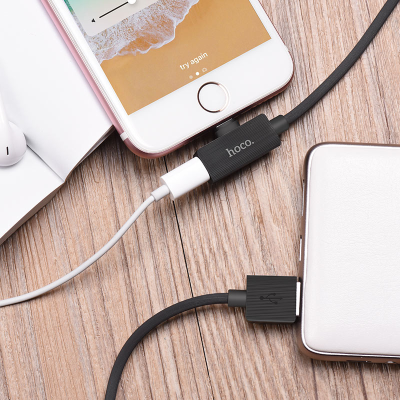 Adapter Lightning to Lightning & USB «LS9 Brilliant» 2 in 1 audio converter
