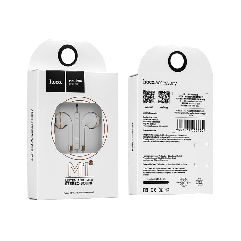 Wired earphones 3.5mm “M1 Original series” with microphone
