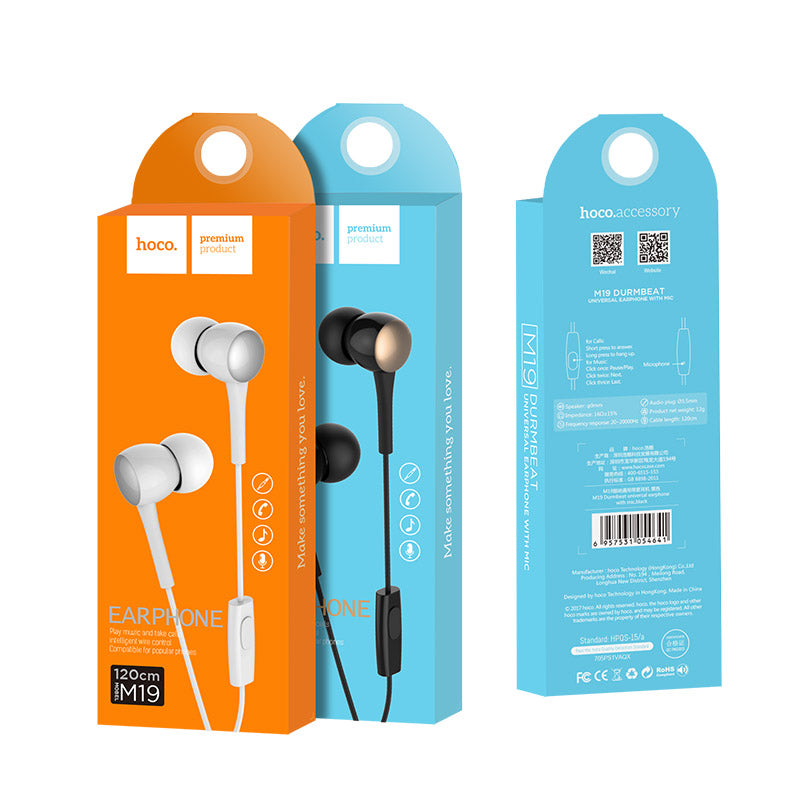 Wired earphones “M19 Drumbeat” with microphone