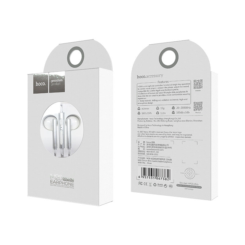 Wired earphones 3.5mm “M26 Zorun” with microphone