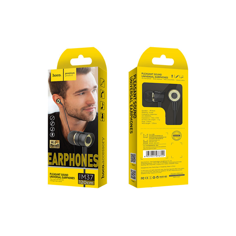 Wired earphones “M37 Pleasant sound” with microphone