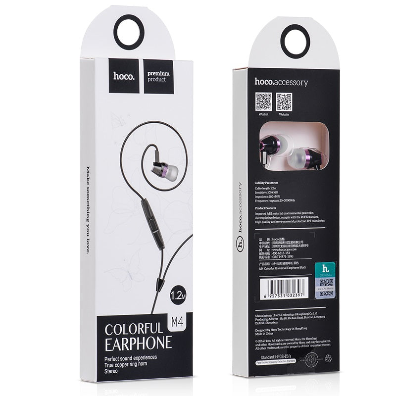 Wired earphones 3.5mm “M4 Dazzle Color” with microphone