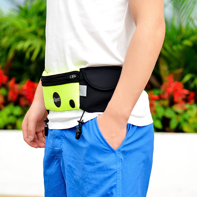 Multifunction waist bag with pockets and light reflection
