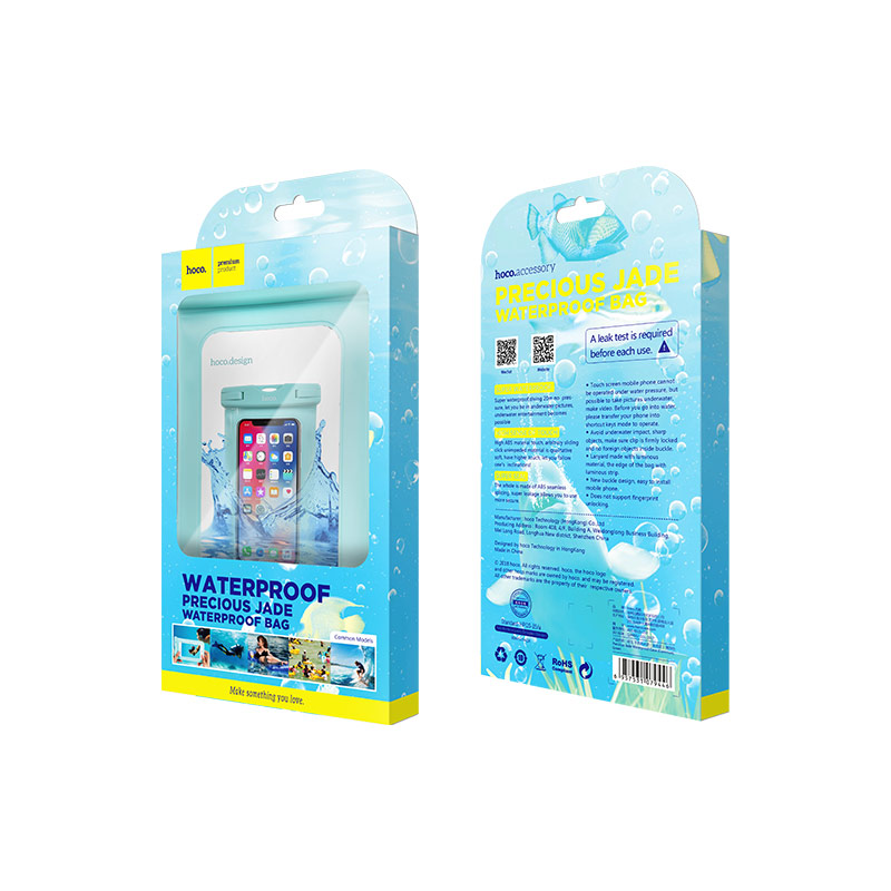 Waterproof case “Precious jade” universal swim bag depth 20m
