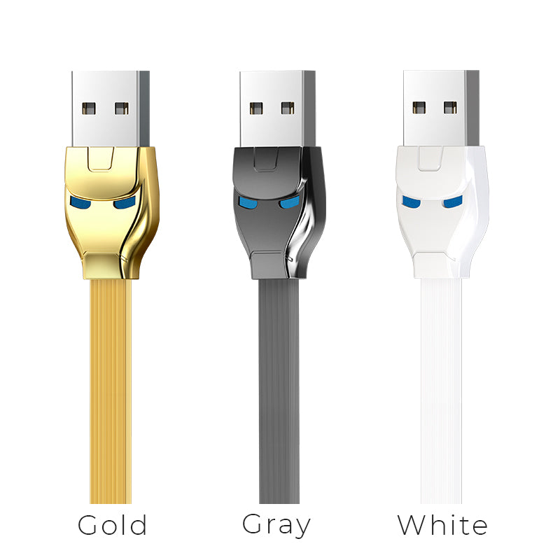 Cable «U14 Steel man 2in1» charging Lightning Micro USB