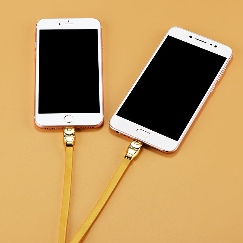 Cable «U14 Steel man 2in1» charging Lightning Micro USB