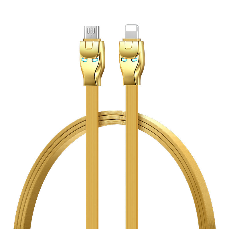 Cable «U14 Steel man 2in1» charging Lightning Micro USB