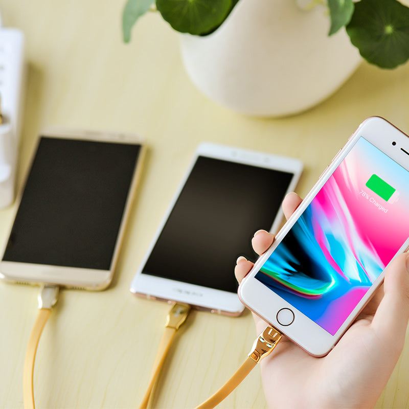 Cable «U14 Steel man 3in1» charging Lightning Micro USB Type C