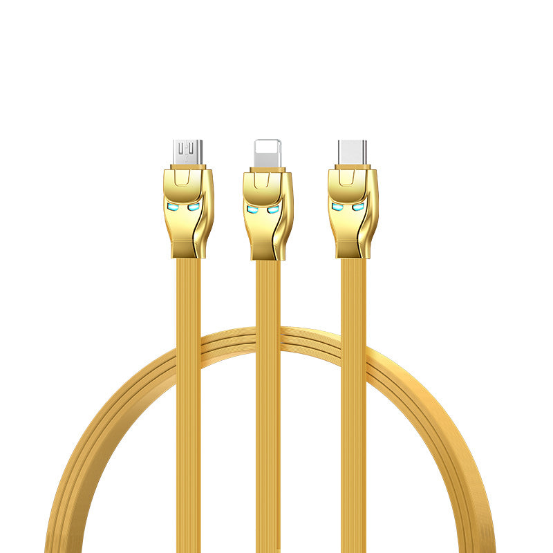Cable «U14 Steel man 3in1» charging Lightning Micro USB Type C