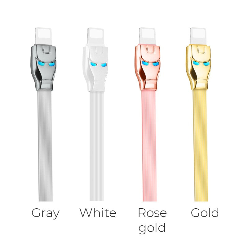 Cable USB to Lightning «U14 Steel man» charging data sync