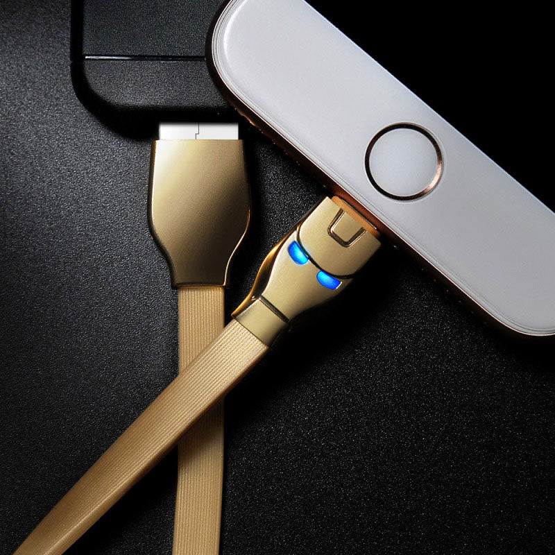 Cable USB to Lightning «U14 Steel man» charging data sync