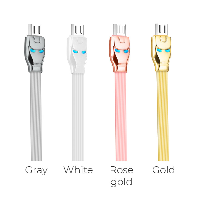 Cable USB to Micro USB «U14 Steel man» charging data sync