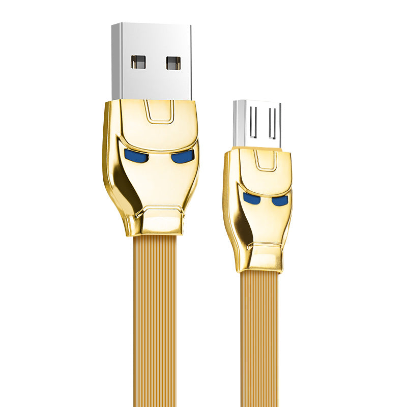 Cable USB to Micro USB «U14 Steel man» charging data sync