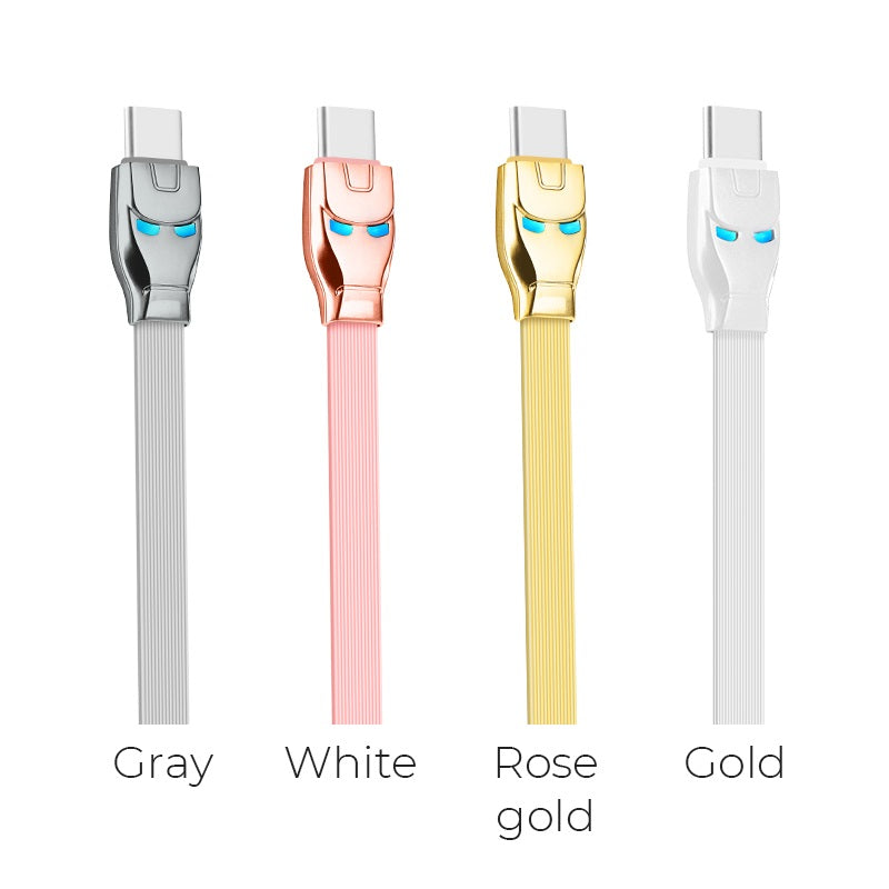 Cable USB to Type C «U14 Steel man» charging data sync