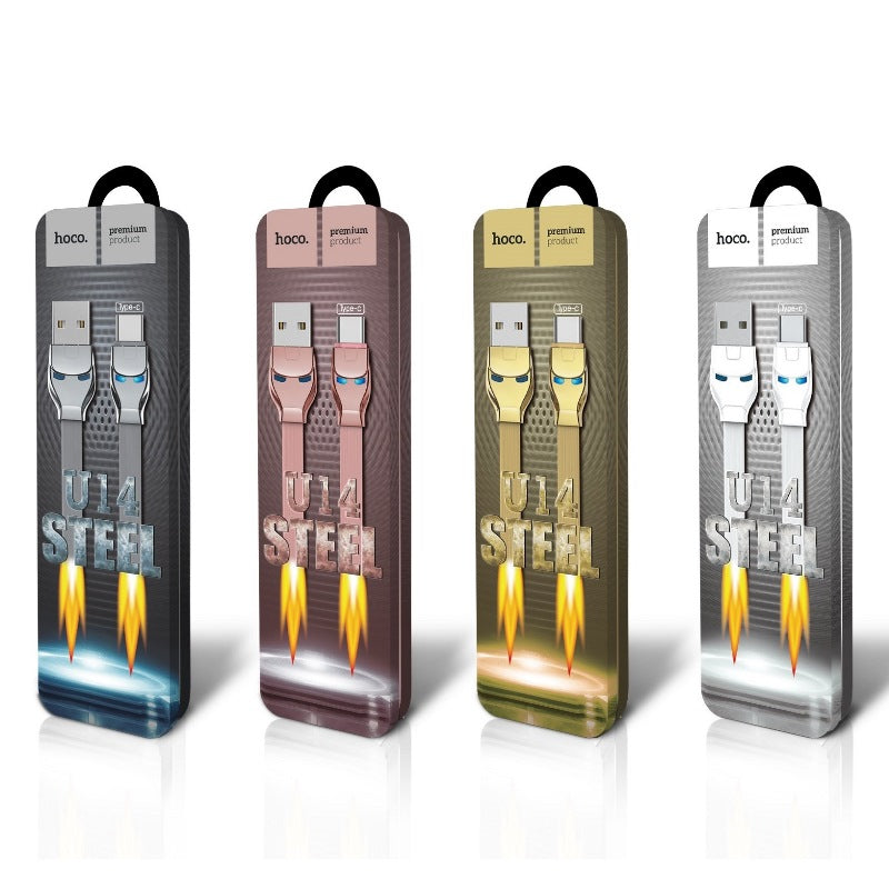 Cable USB to Type C «U14 Steel man» charging data sync