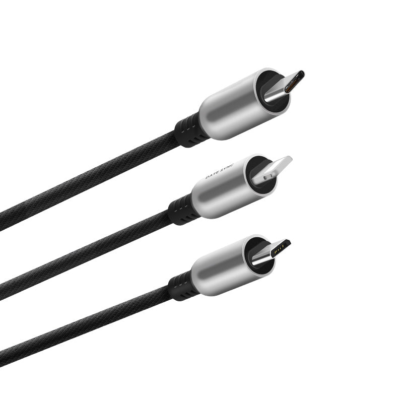 Cable «U17 Capsule 3-in-1» charging Lightning Micro-USB Type-C