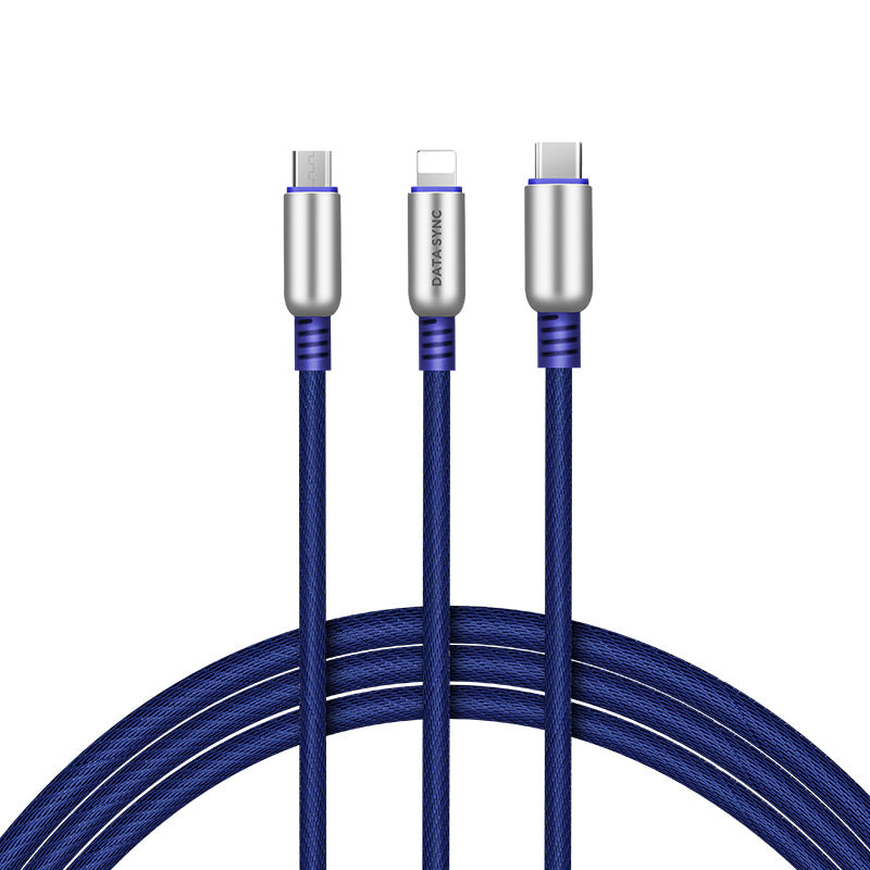 Cable «U17 Capsule 3-in-1» charging Lightning Micro-USB Type-C