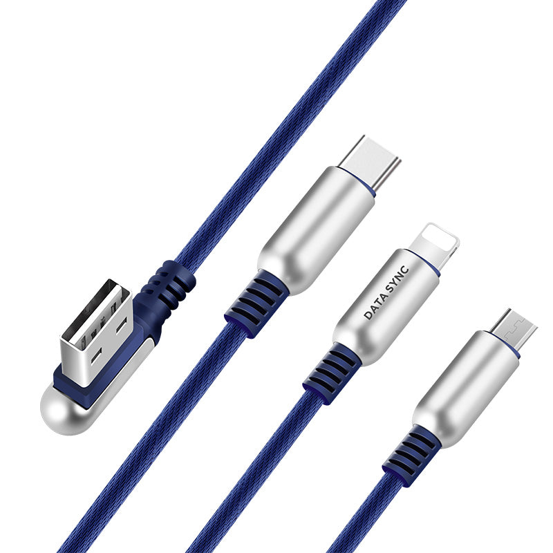 Cable «U17 Capsule 3-in-1» charging Lightning Micro-USB Type-C