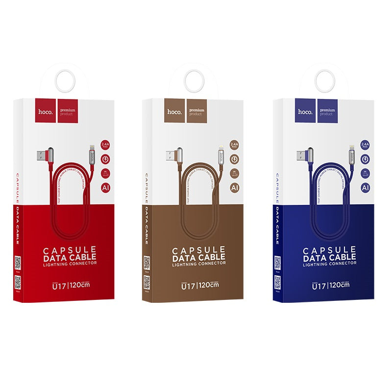 Cable USB to Lightning «U17 Capsule» charging data sync