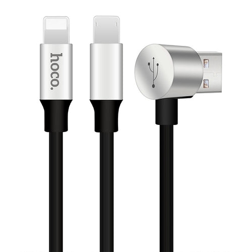 Cable USB to Lightning Micro-USB «U18 Golden hat» charging wire