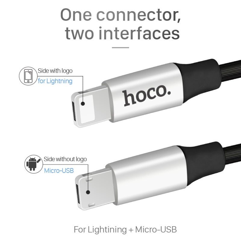 Cable USB to Lightning Micro-USB «U18 Golden hat» charging wire