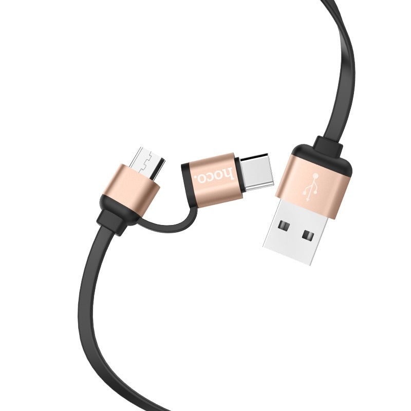 Cable USB to Type-C Micro-USB «U23 Resilient» charging wire