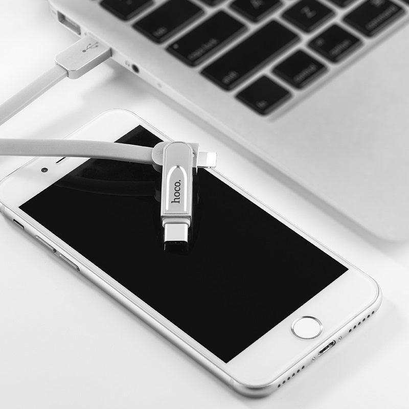 Cable USB to Lightning Micro-USB Type-C «U24 Refined» charging wire
