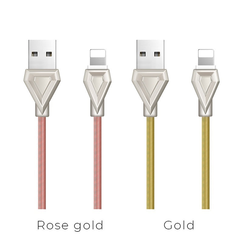 Cable USB to Lightning «U25 Golden armor» charging data sync