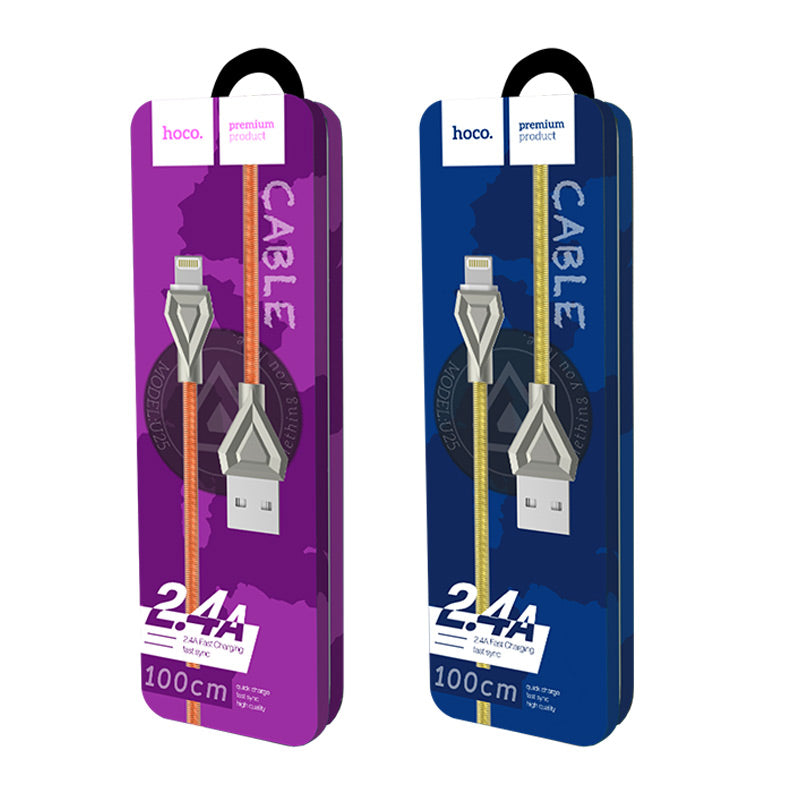 Cable USB to Lightning «U25 Golden armor» charging data sync
