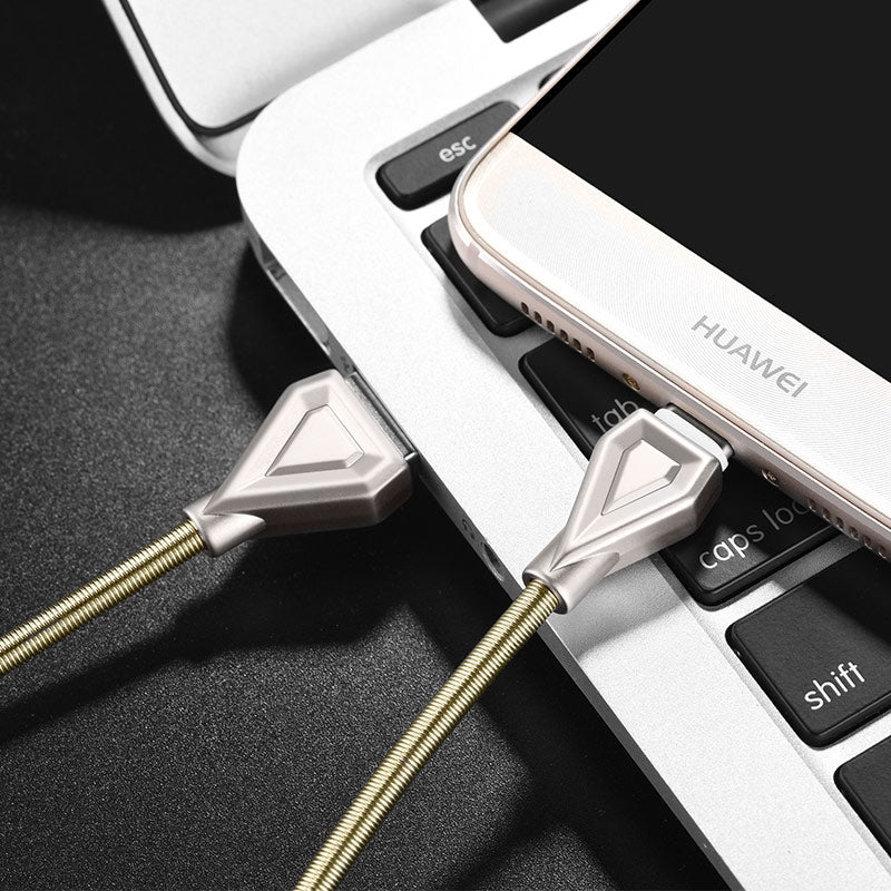 Cable USB to Type-C «U25 Golden armor» charging data sync